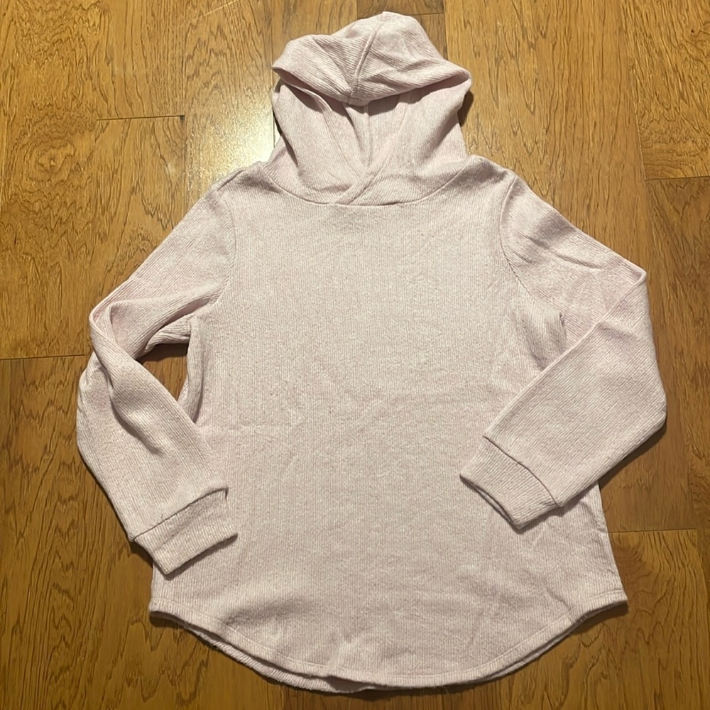 Loft Light pink sweater hoodie. Size large.